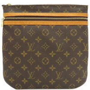 Louis Vuitton Bosphore Monogram Canvas Shoulder Bag Pochette Brown